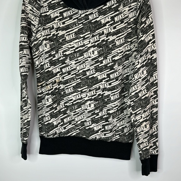 Vintage Nike Club All Over Print Hooded Sweatshirt Size Small - Picture 6 of 11